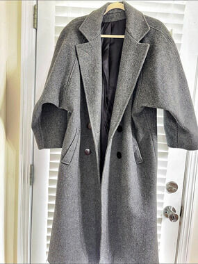 Braefair Women's Gray Pea Coat Size Medium
